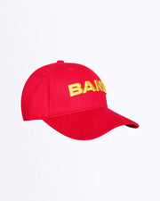 Side view of the unisex performance hat by Bang! Of Miami. It’s 4-needle moisture-wicking inner sweatband will keep you dry.