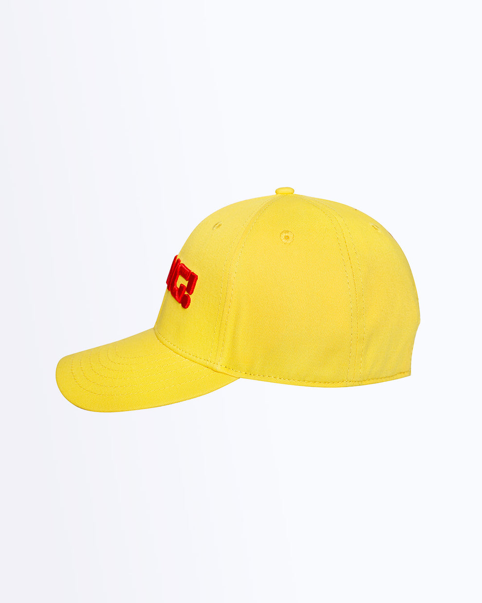 Side view of the unisex performance hat by Bang! Of Miami. It’s 4-needle moisture-wicking inner sweatband will keep you dry.