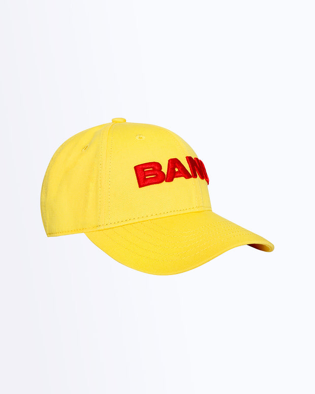 Side view of HIGH YELLOW top quality athletic hat built for high-intensity action like golfing, tennis, fishing, or working out. The lightweight fabric is designed so you can perform your best with a pre-curved visor to keep the sun out.