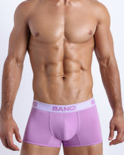 Front view of sexy male model wearing the PURPLE REIGN soft cotton underwear for men by BANG! Clothing the official brand of men's underwear.