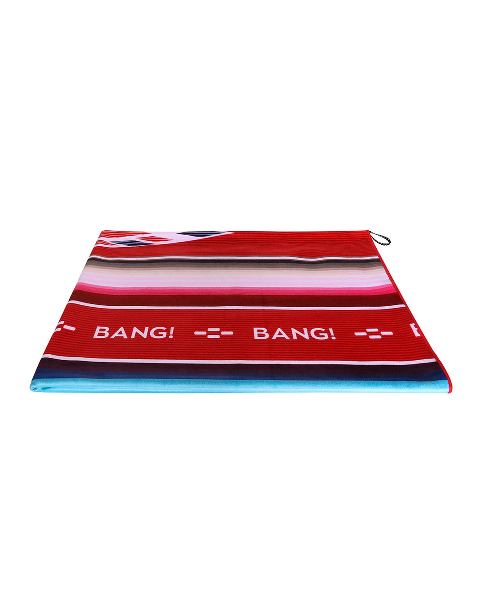 BANG! Beach Towel as a replica of mexican blanket as seen in Farrah Fawcett 1976 famous swimsuit poster by Bruce McBroom.