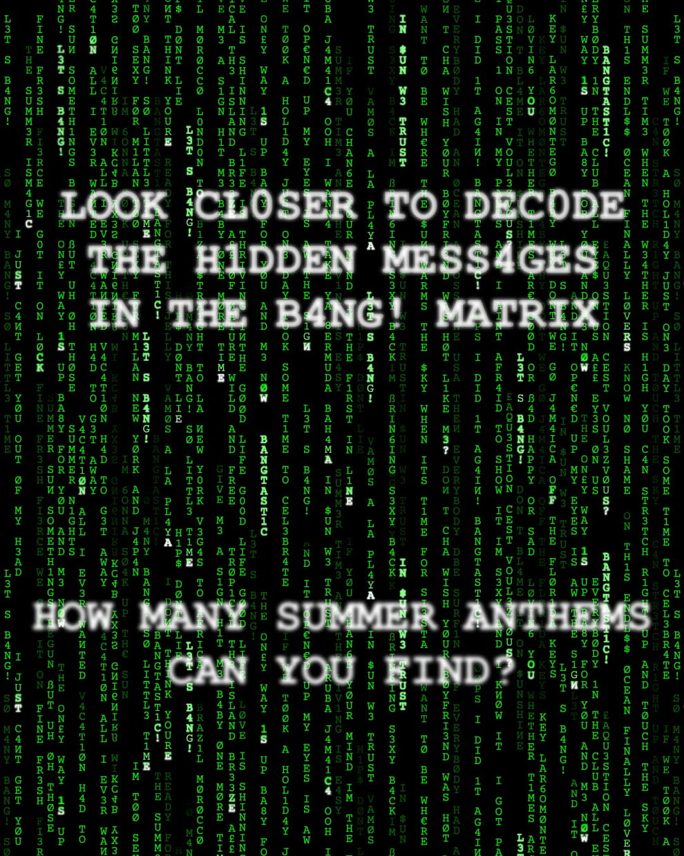 This swimsuit for men has multiple hidden messages within the matrix code. Offical black and green matrix colors