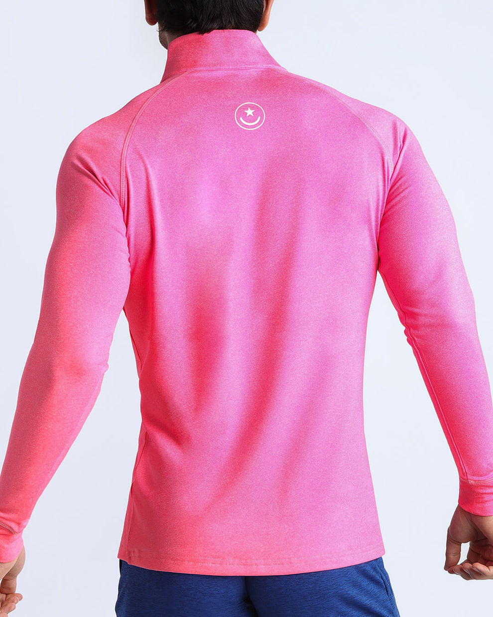 PINKTENSITY Workout Shirt Gym Fitness Shirt Pink 90% Polyester / 10% Spandex Men's S