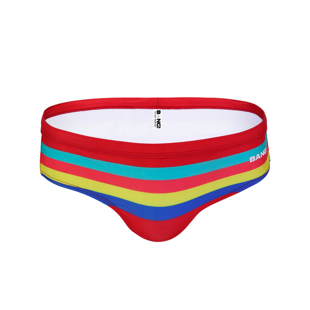 Frontal view of a sexy men’s swim brief made by the Bang! official brand of men&